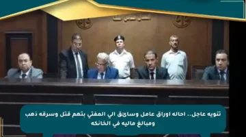 تنويه عاجل.. إحالة أوراق عامل وسائق إلى المفتى بتهم قتل وسرقة ذهب ومبالغ مالية في الخانكة